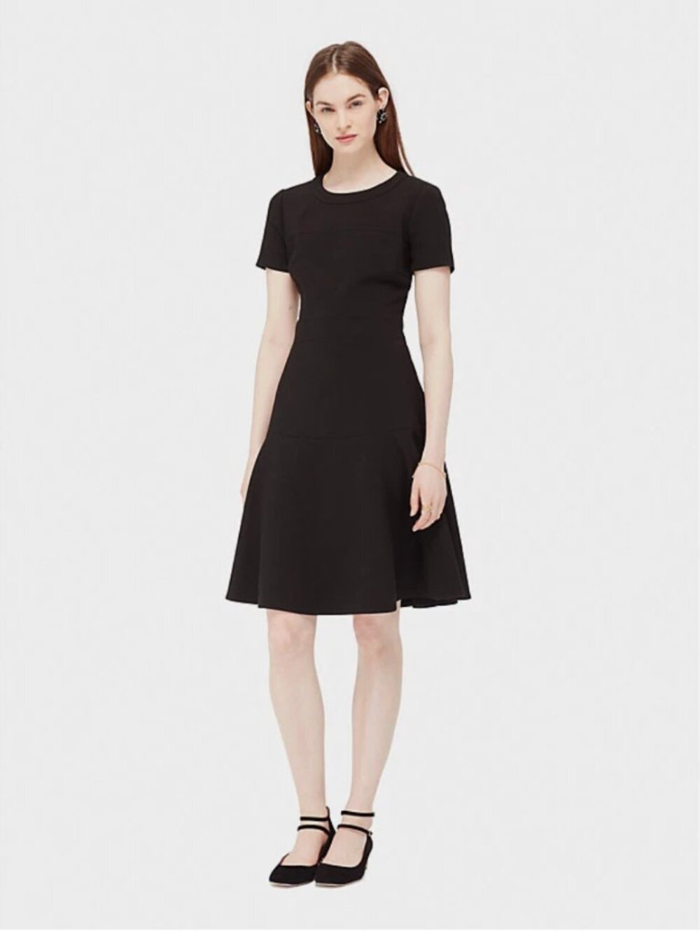 KATE SPADE New York Black Jazz Things Up Crepe Flip Dress